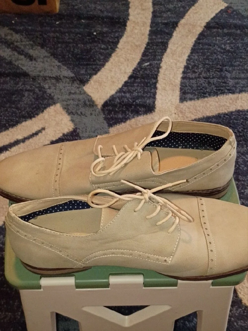 Men's Light Beige Suede Derby Shoes